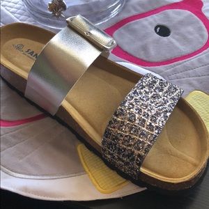 sandals slides crystals